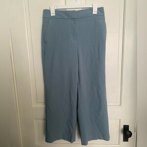 Ann Taylor Factory Wide-Leg Ankle Pants in Soft Blue